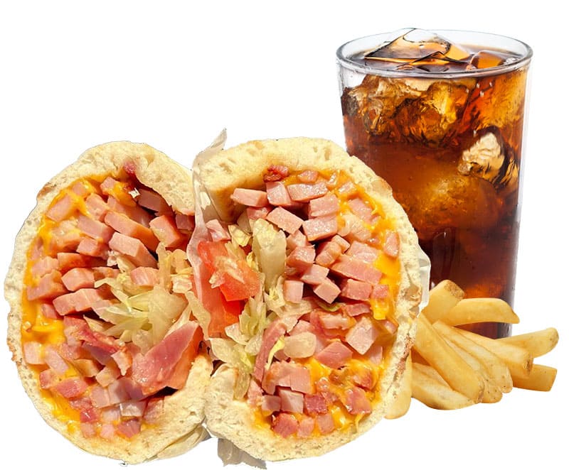 Ham and Cheese Pita Combo